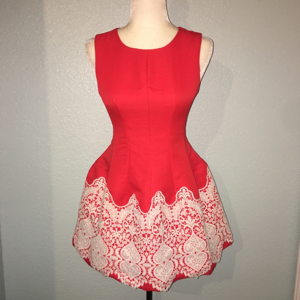 Nishangsha Dress Fishbone Waist Embroidered Flare